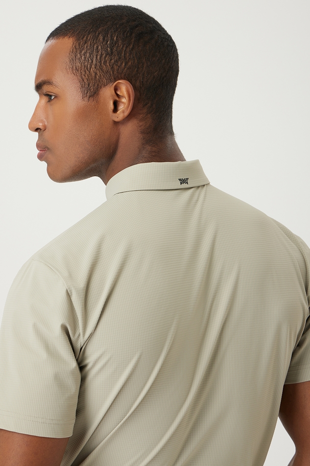SUMMER TEXTURED COLLAR SHORT-SLEEVE