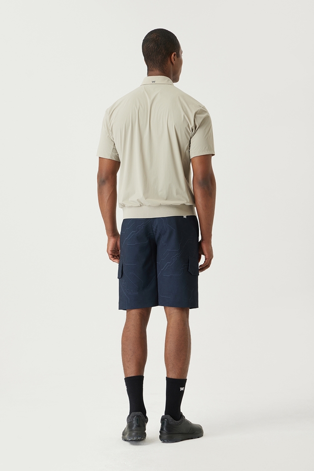 SUMMER WOVEN LOOSE FIT COLLAR SHORT-SLEEVE