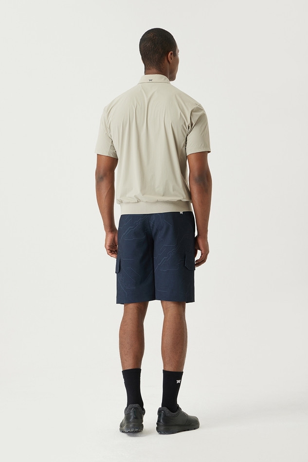 SUMMER WOVEN LOOSE FIT COLLAR SHORT-SLEEVE