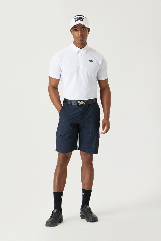 SUMMER PATTERN POINT COLLAR SHORT-SLEEVE
