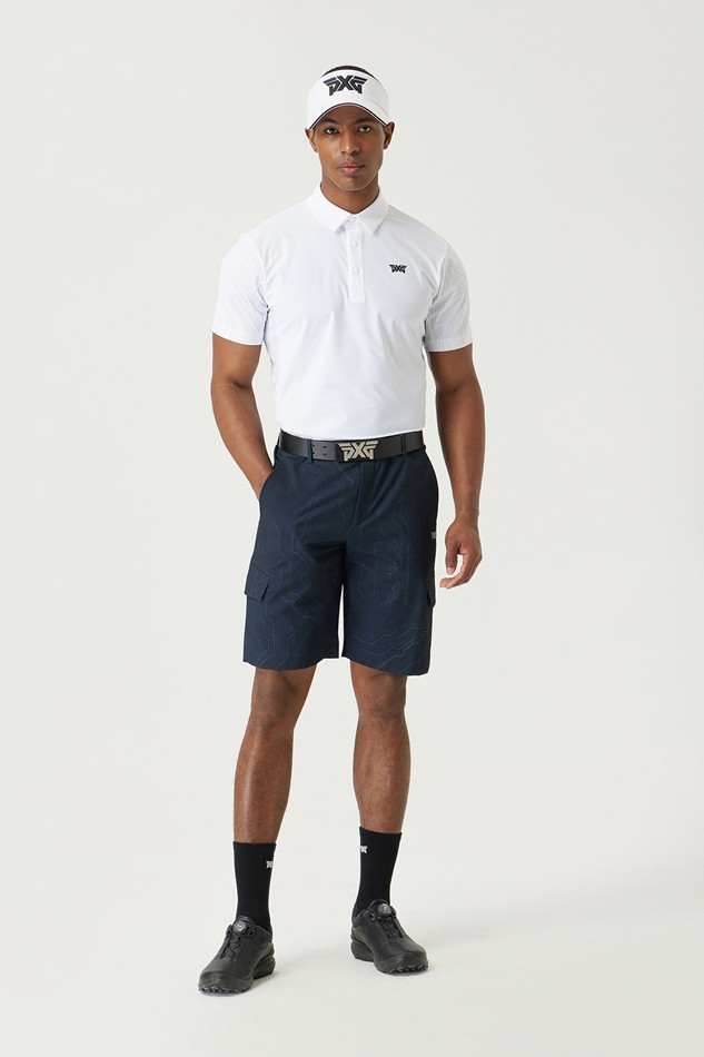 SUMMER PATTERN POINT COLLAR SHORT-SLEEVE