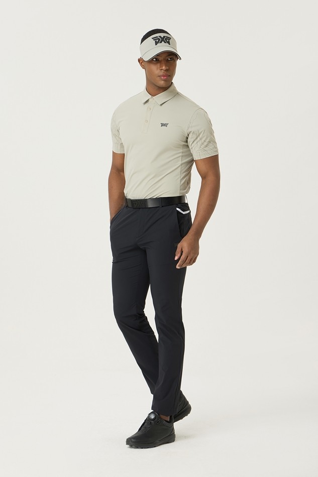 SUMMER PATTERN POINT COLLAR SHORT-SLEEVE