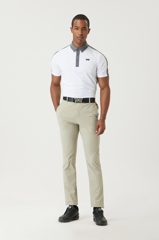 SUMMER COLOR POINT PERFORATED PANTS