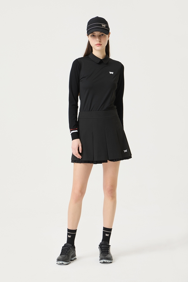 WOMENS DOUBLE LAYER PLEATED SKIRT