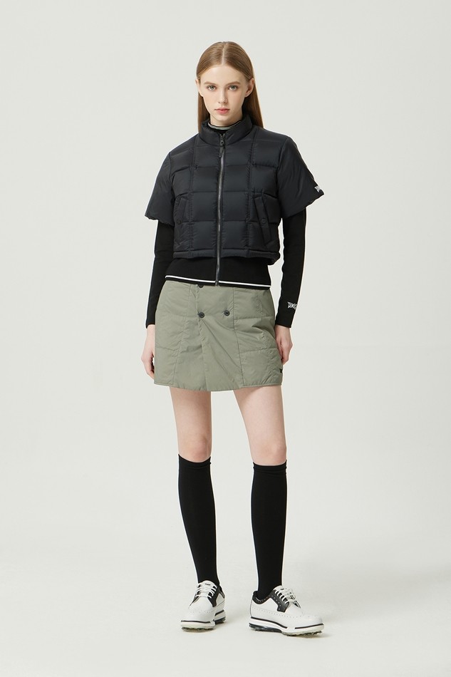 WOMEN WINTER CROPPED DOWN VEST