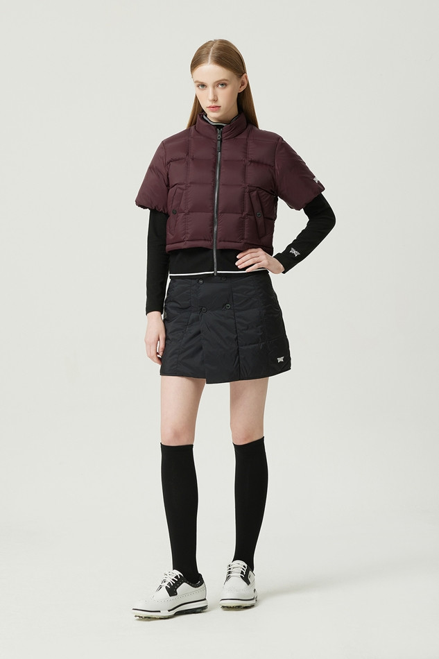 WOMEN WINTER CROPPED DOWN VEST