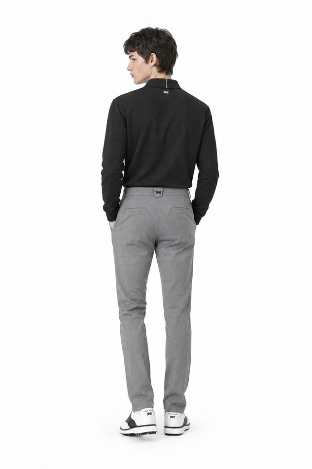 MEN TEXTURED COLLAR LONG SLEEVE PKFPM210521 BLACK 상품 이미지 4