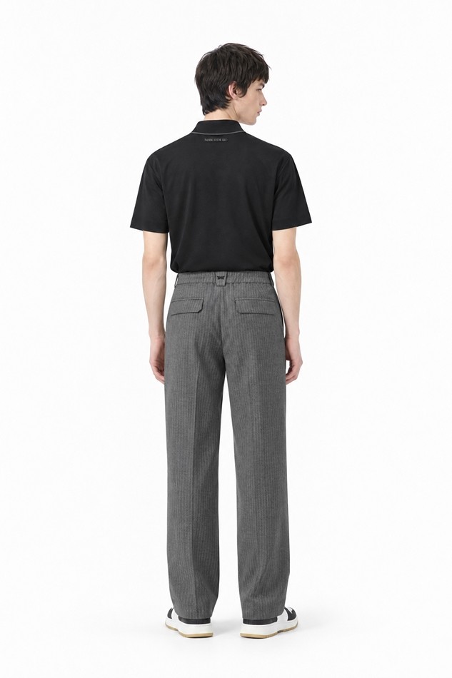 MEN ONE POINT COLLAR SHORT SLEEVE PKFPM220221 BLACK 상품 이미지 4