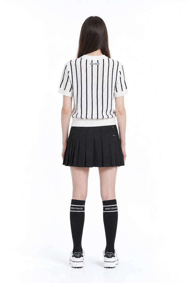 WOMEN SHORT-SLEEVE SWEATER PKFPW410101 WHITE 상품 이미지 4