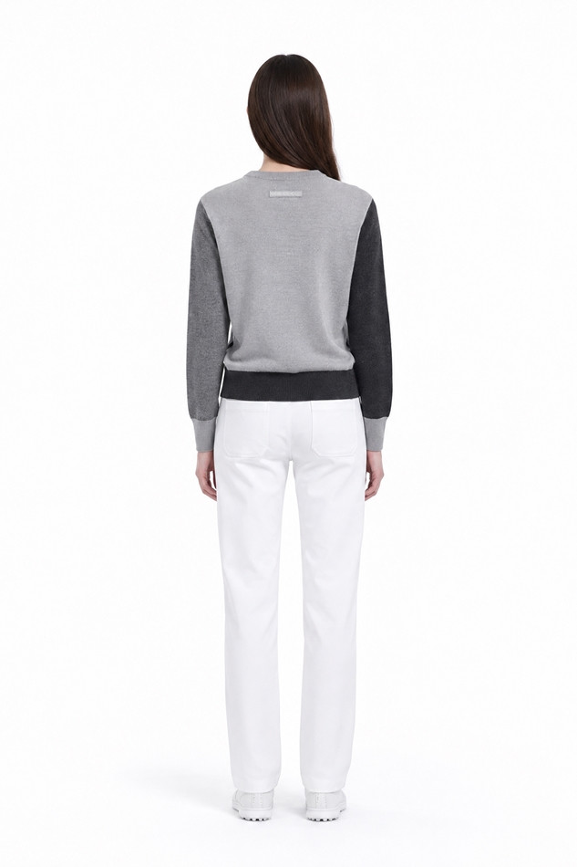 WOMEN TEXTURE MIX SWEATER PKFPW410412 M/GREY 상품 이미지 4