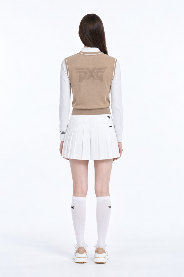WOMEN BASIC SWEATER VEST PKFPW420305 BEIGE 상품 이미지 4