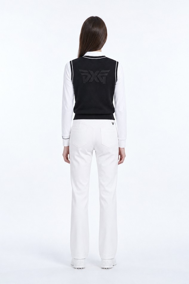 WOMEN BASIC SWEATER VEST PKFPW420321 BLACK 상품 이미지 4