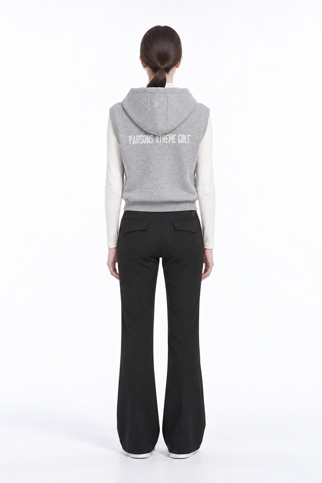 WOMEN HOODED KNIT VEST PKFPW420712 M/GREY 상품 이미지 4