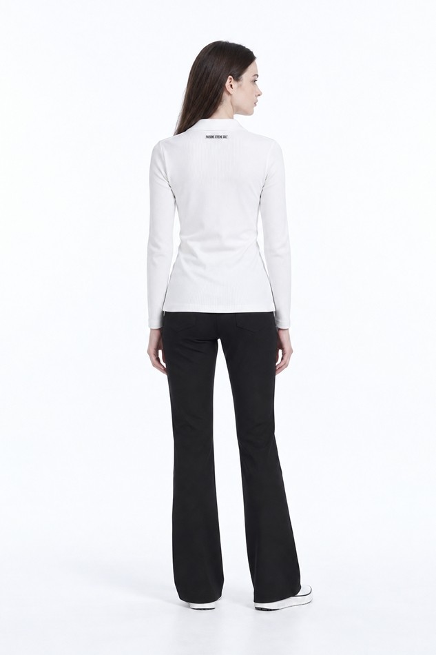 WOMEN HIP UP BOOTCUT PANTS PKFPW510321 BLACK 상품 이미지 4