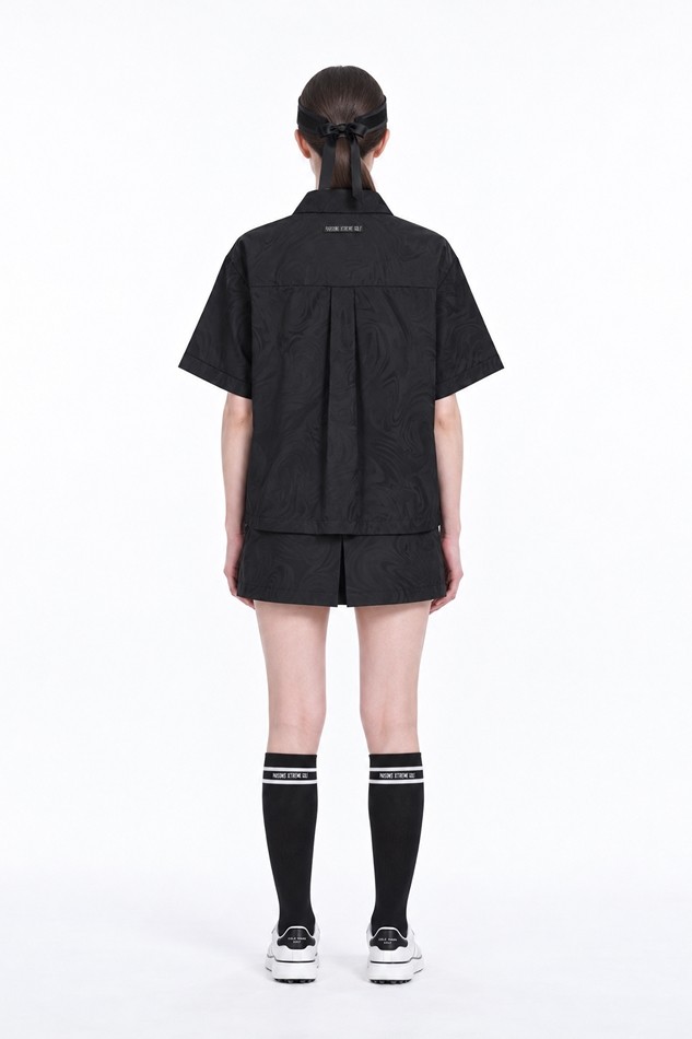 WOMEN DAMASCUS JQD SHORT-SLEEVE JACKET PKFPW610621 BLACK 상품 이미지 4