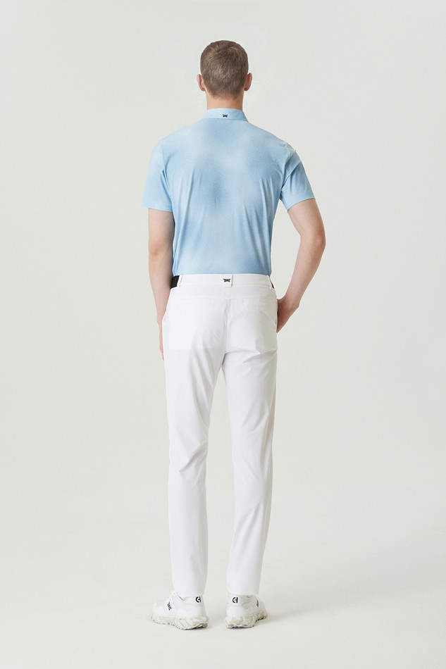 MEN GRADATION PATTERN COLLAR SHORT SLEEVE