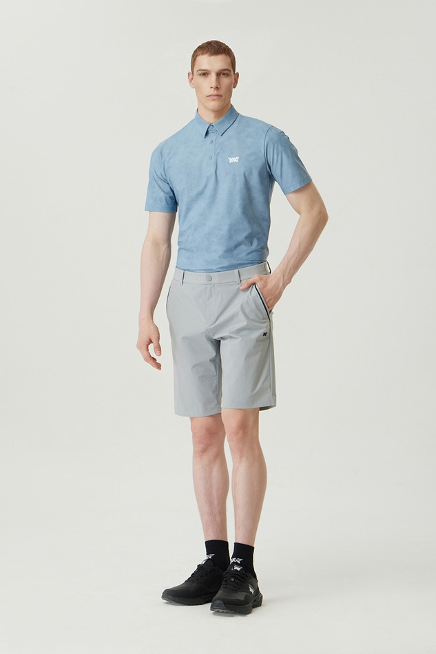 MEN PATTERN COLLAR SHORT SLEEVE