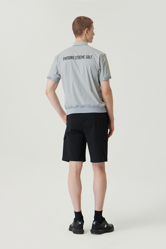 MEN WOVEN LOOSE FIT COLLAR SHORT SLEEVE