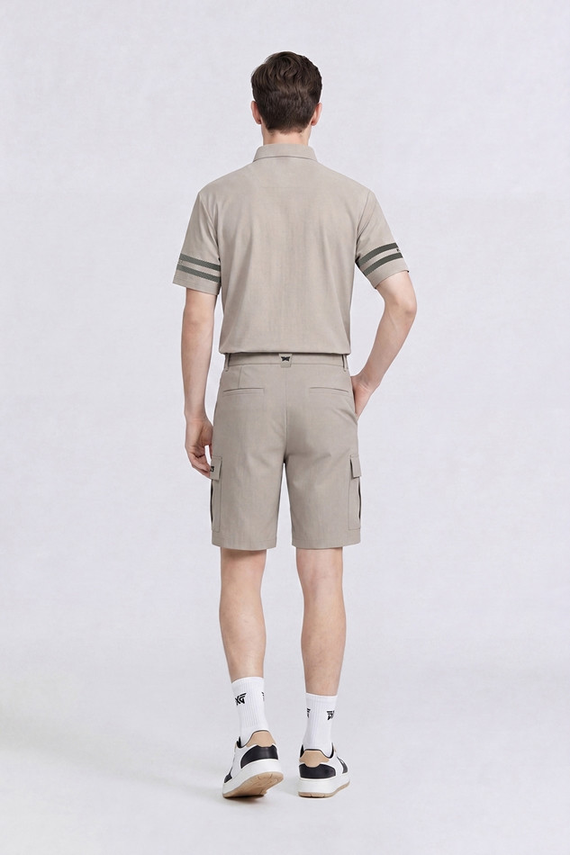 MEN NEW TEXTURED COOLING COLLAR SHORT SLEEVE