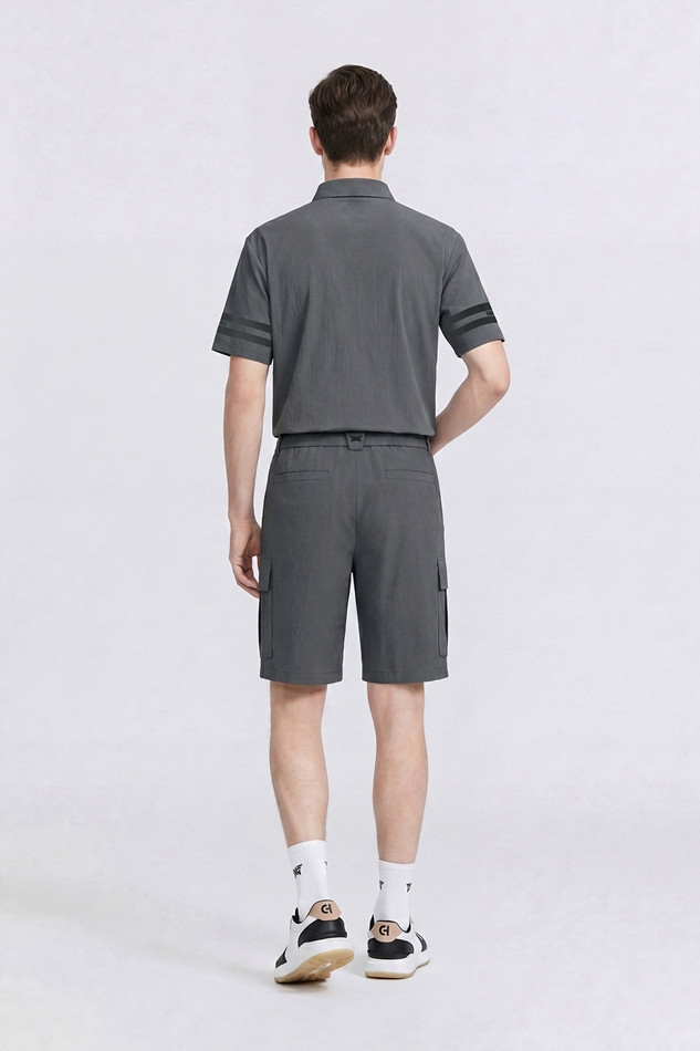 MEN NEW TEXTURED COOLING COLLAR SHORT SLEEVE