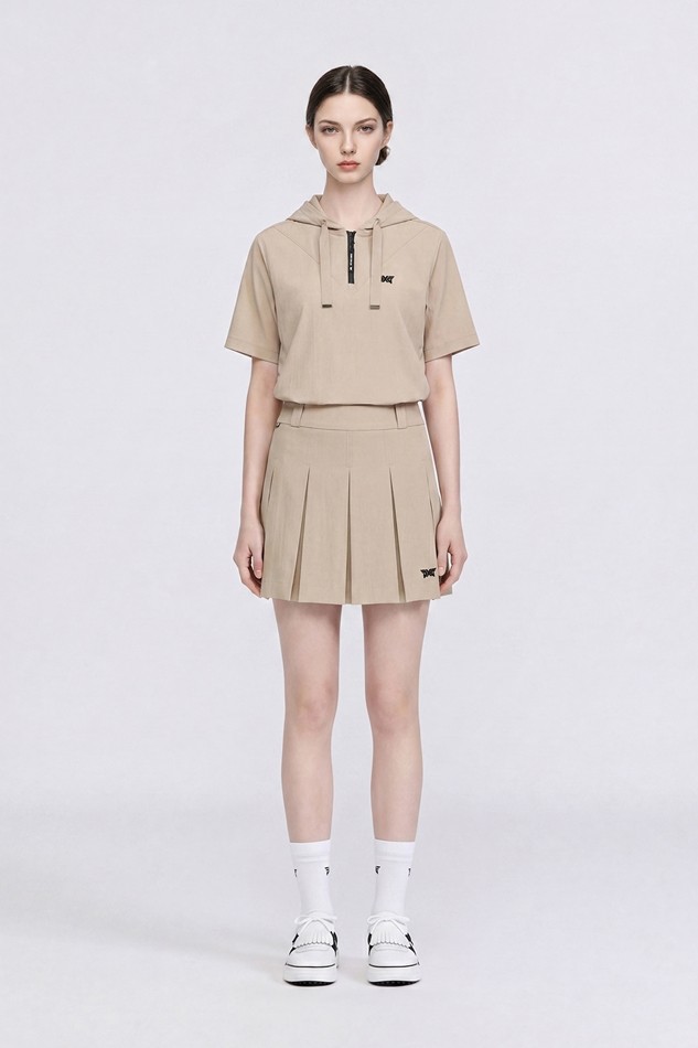 WOMEN TEXTURED PLEATED SKIRT SET-UP
