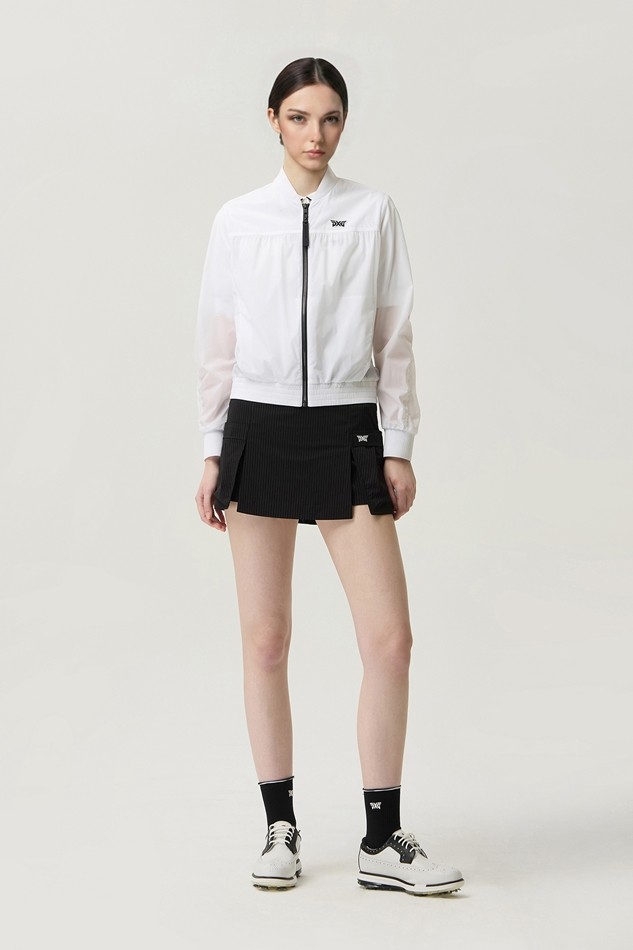 WOMEN SHIRRED MA-1 JACKET
