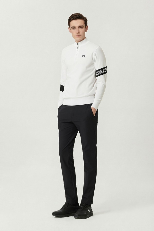 MEN HALF ZIP-UP SWEATER