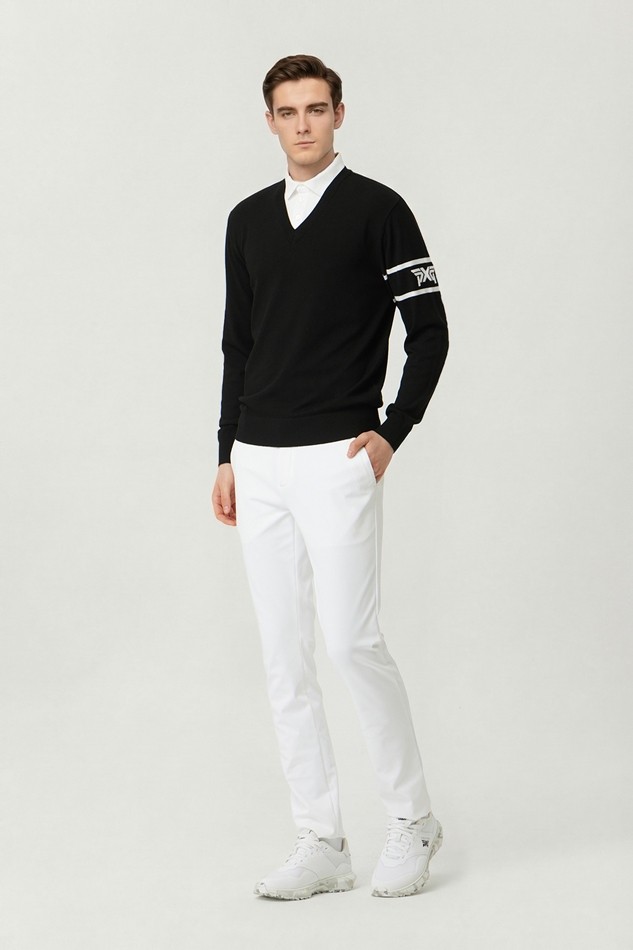 MEN COLLAR LAYERED SWEATER