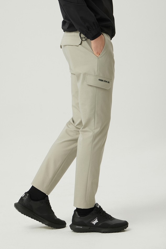 MEN SEMI-TAPERED FIT PANTS