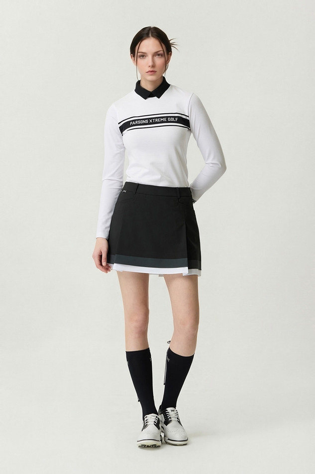WOMEN LOGO POINT COLLARED LONG SLEEVE