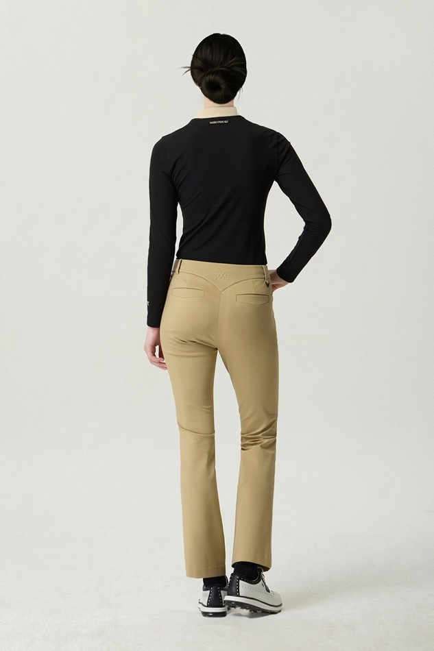 WOMEN LOGO POINT COLLARED LONG SLEEVE