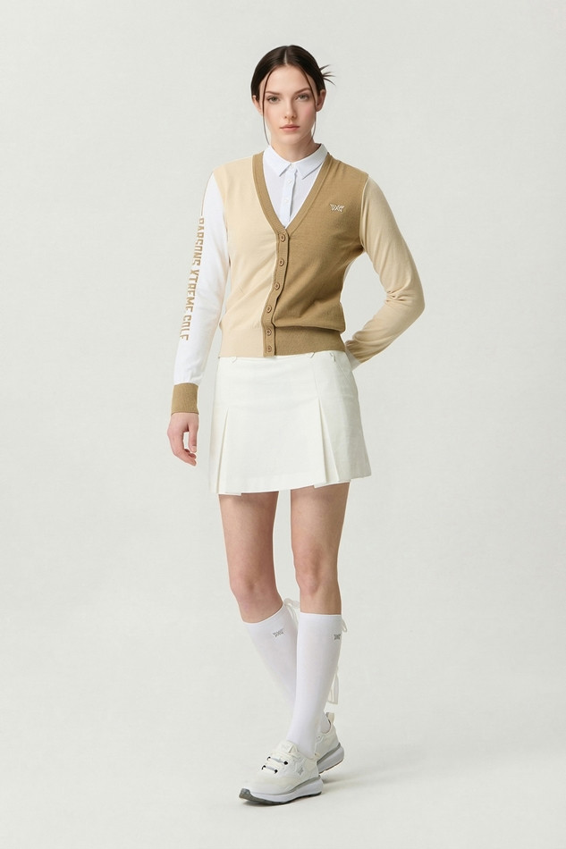 WOMEN V-NECK KNIT CARDIGAN