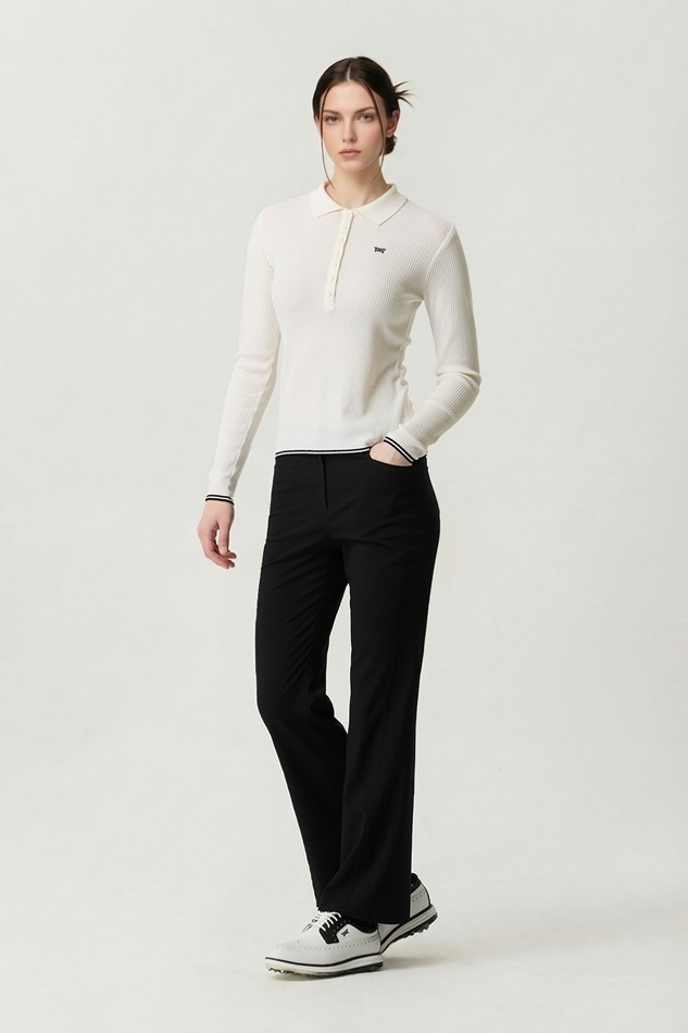 WOMEN SLIM COLLARED SWEATER