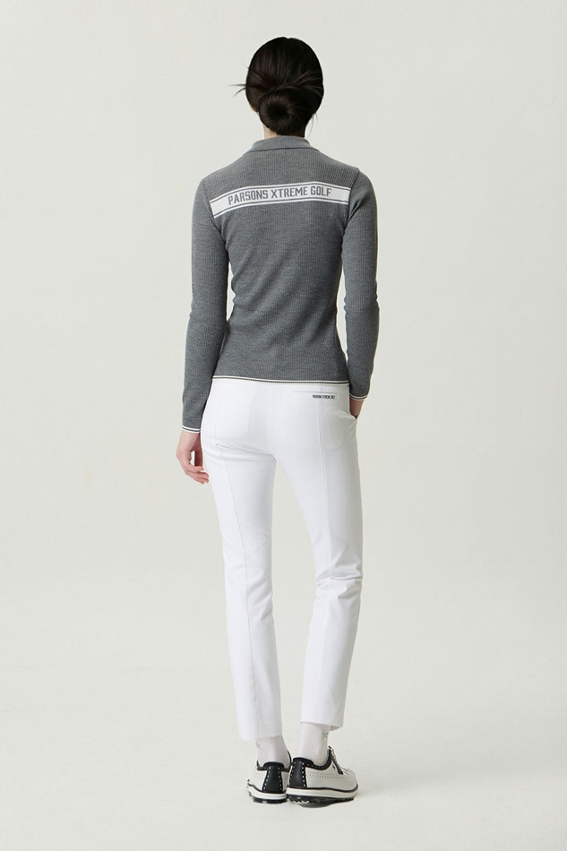 WOMEN SLIM COLLARED SWEATER