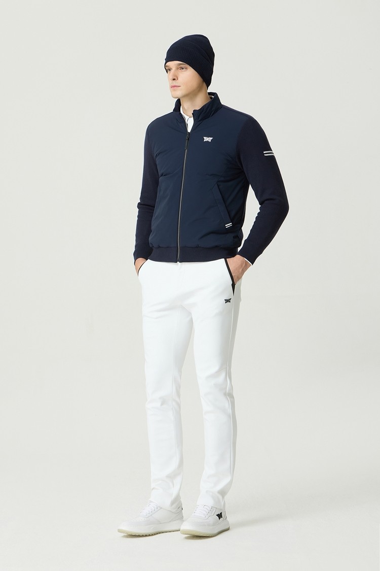 WINTER LINE POINT HYBRID DOWN SWEATER CARDIGAN