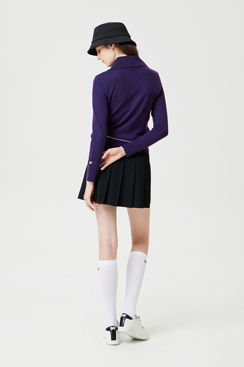 WOMEN HALF ZIP-UP SWEATER