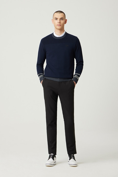 NEW TEXTURED ROUND NECK SWEATER