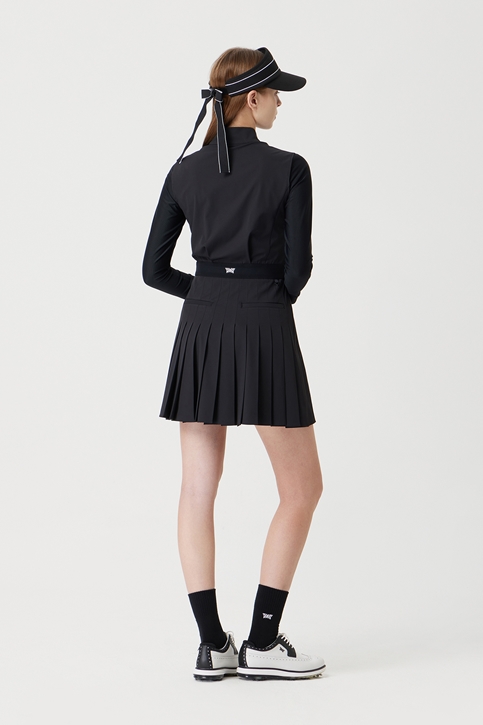 WOMEN WOVEN MIX LONG-SLEEVE ONE-PIECE