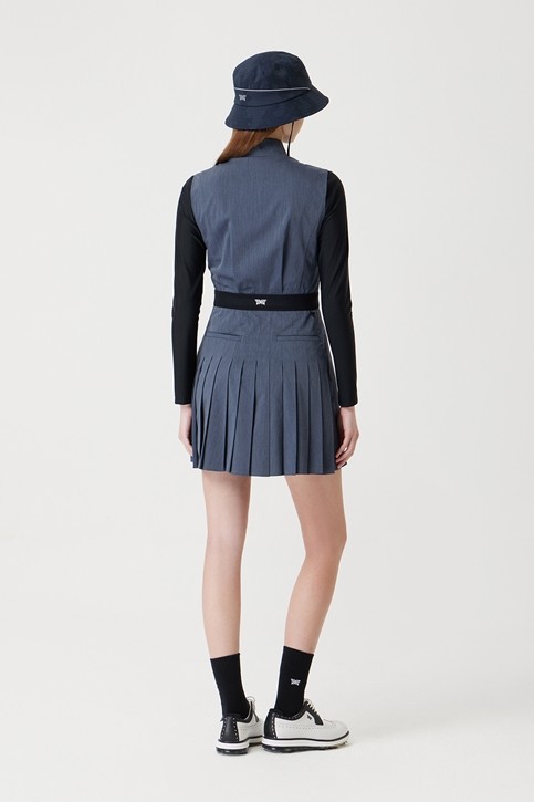 WOMEN WOVEN MIX LONG-SLEEVE ONE-PIECE