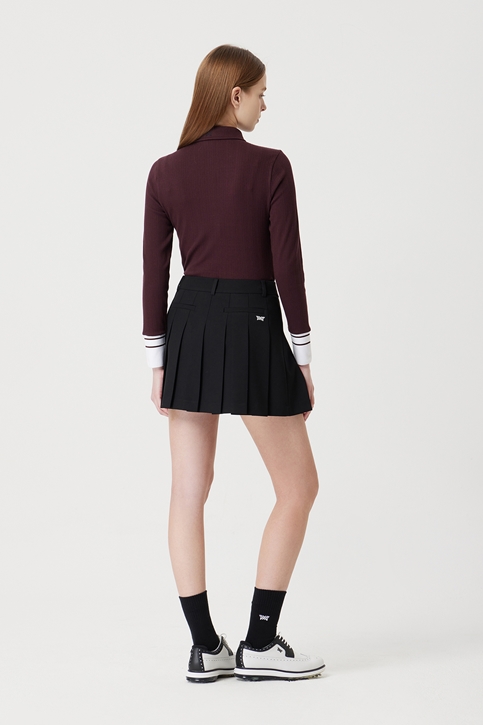 WOMEN TEXTURED COLLAR LONG-SLEEVE