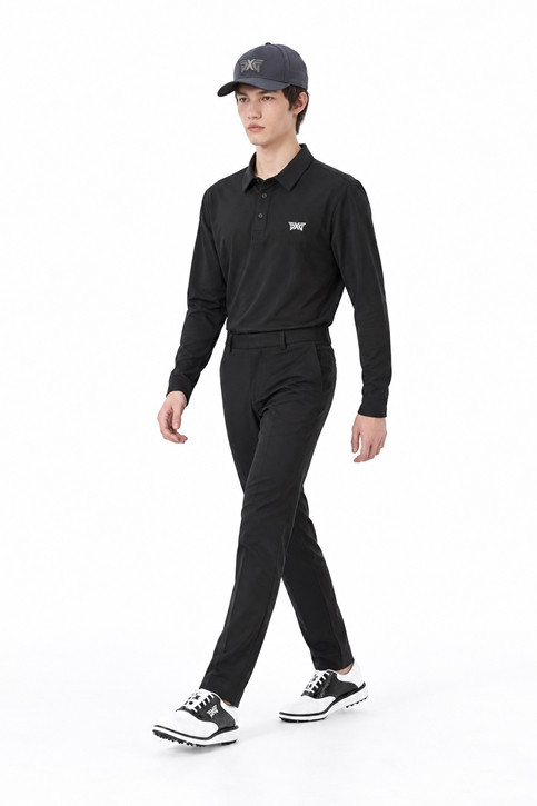 MEN ESSENTITAL BRUSHED COLLAR LONG SLEEVE PKFCM211121 BLACK 상품 이미지 5