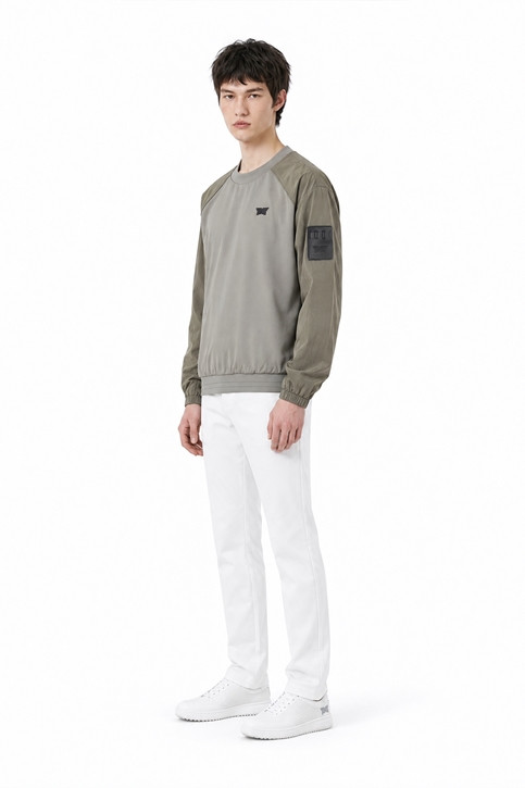 MEN GENO WOVEN HYBRID ROUND LONG SLEEVE PKFPM150805 BEIGE 상품 이미지 5