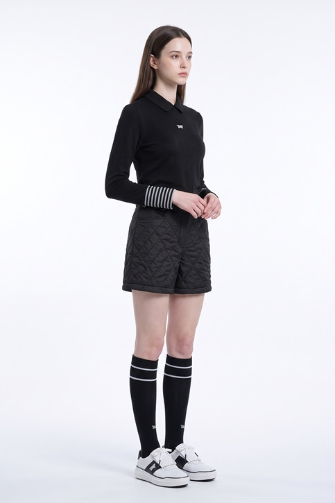 WOMEN SLEEVE DETAIL LONG SLEEVE PKFPW211021 BLACK 상품 이미지 5