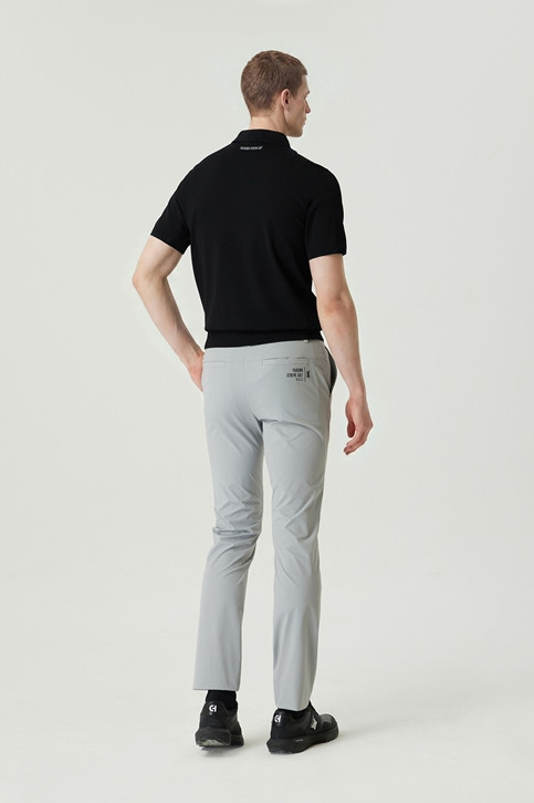 MEN ESSENTIAL SHORT SLEEVE COLLAR SWEATER