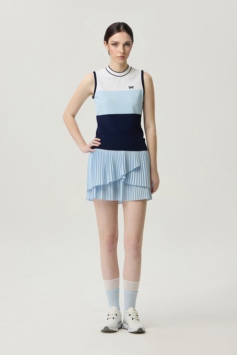 WOMEN WRAP PLEATED SKIRT