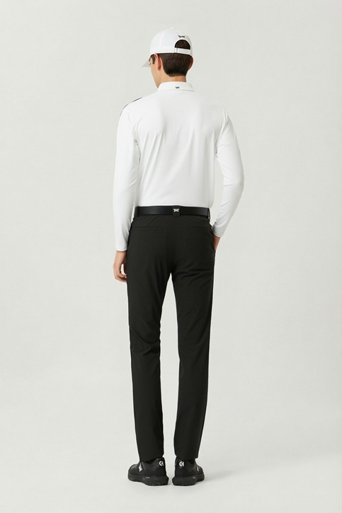 MEN COLOR BLOCKED COLLAR LONG SLEEVE