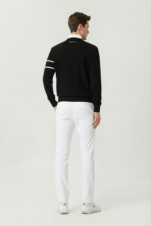 MEN COLLAR LAYERED SWEATER