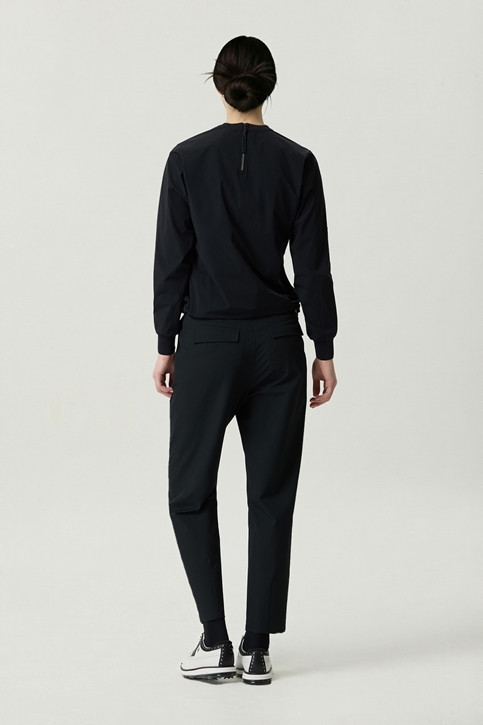 WOMEN WOVEN ROUND NECK LONG SLEEVE