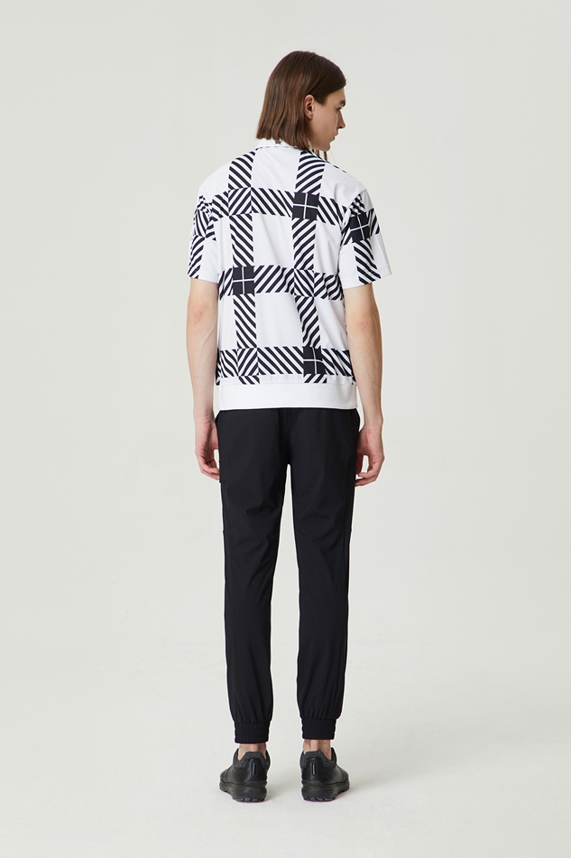 SUMMER PATTERN COLLAR SHORT SLEEVE T-SHIRT