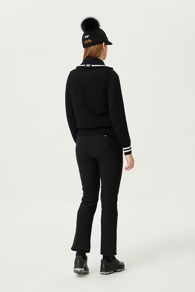 WOMEN WINTER BOUCLE HYBRID DOWN CARDIGAN